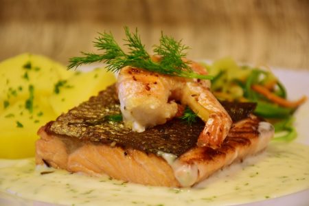 high protein foods - salmon fish