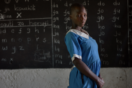 Pregnant primary school girl in Kenya
